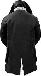 Real Lambskin Leather Jackets Mens - Premium Shearling Leather Coat Men Casual Winter Sherpa Lined Leather Fur Coats