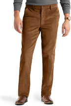 Mens Corduroy Pants - Classic Fit  Elastic Waist Dress Pant