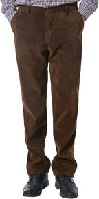 Men's Corduroy Pant Straight Fit Flat-Front Casual Chino Pants