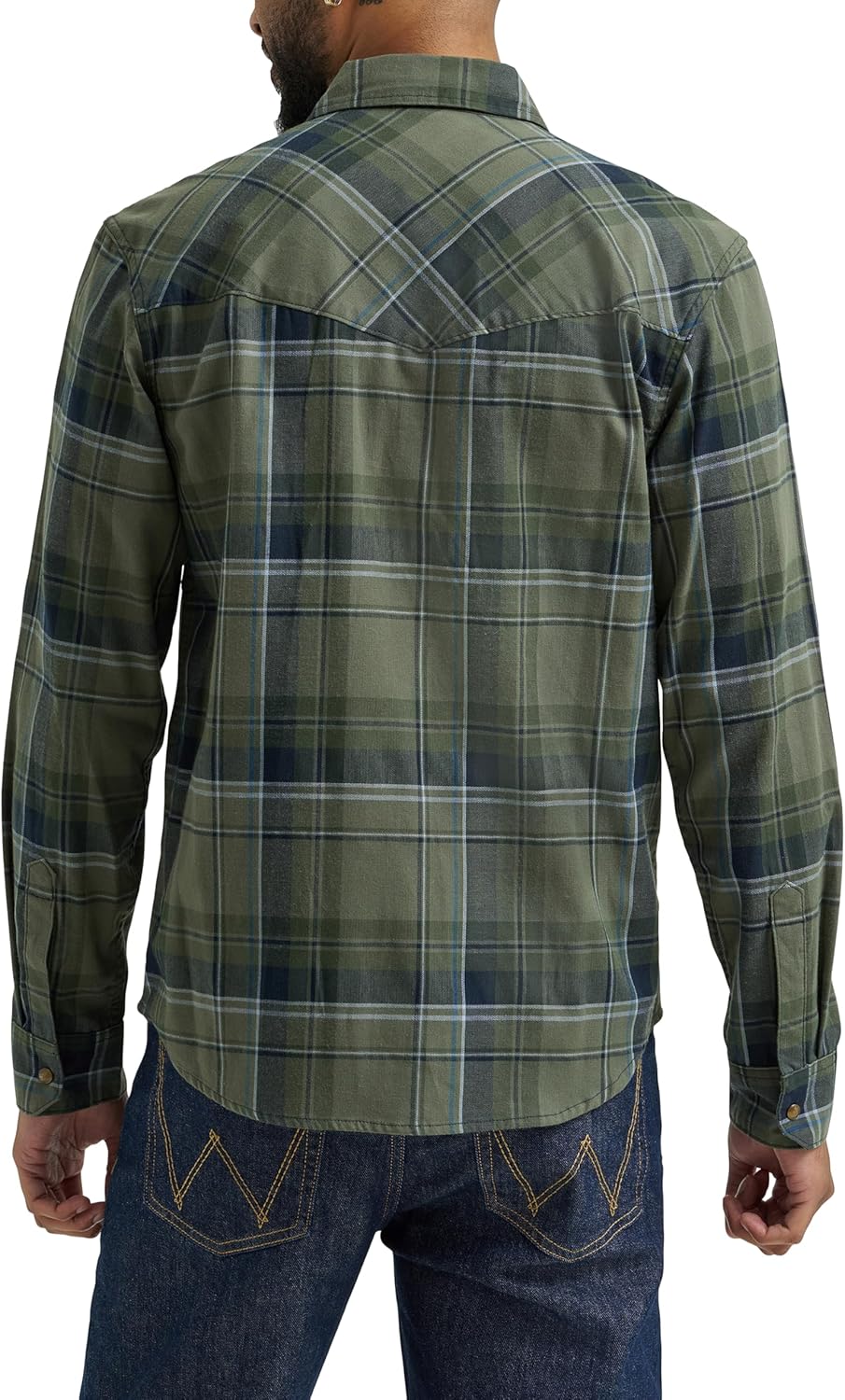 Mens Iconic Denim Regular Fit Snap Shirt